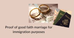 Good faith marriage